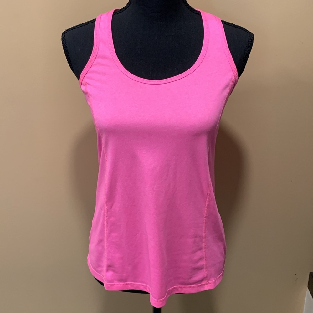 Danskin Now Pink Racerback Semi-Fitted Tank Size Small